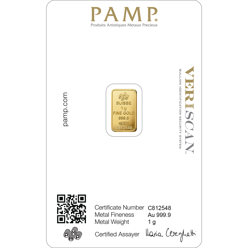 Fortuna Gold Minted Bar - 1g