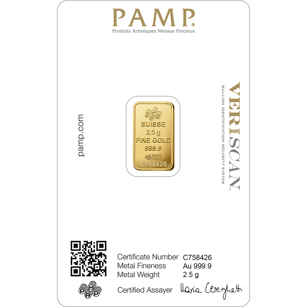 Fortuna Gold Minted Bar - 2.5g